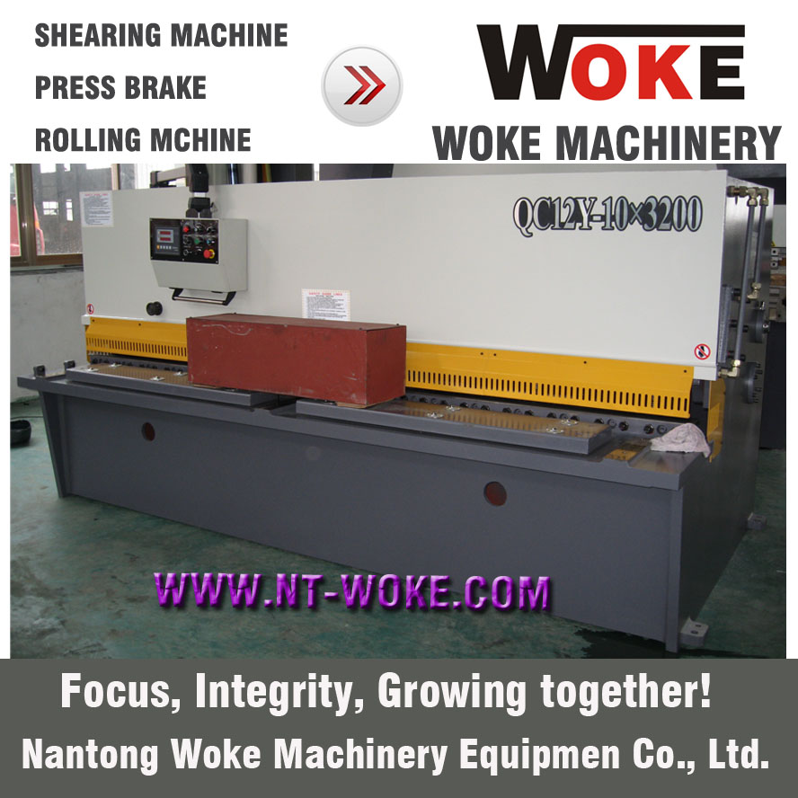 QC12K-10X2500/3200/4000 NC CNC Hydraulic Swing Beam Shearing Machine Cutting Machine 