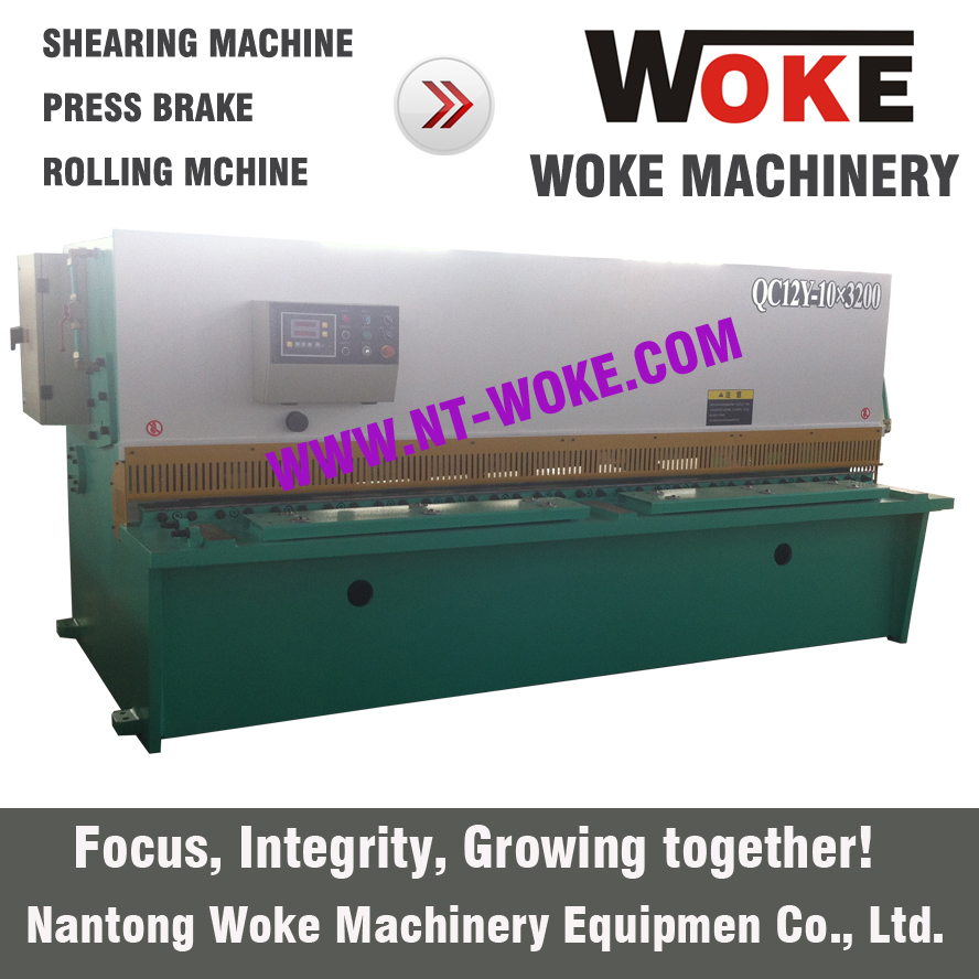 QC12K-10X2500/3200/4000 NC CNC Hydraulic Swing Beam Shearing Machine Cutting Machine 