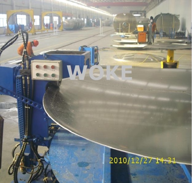 Tank head flange bending folding machine